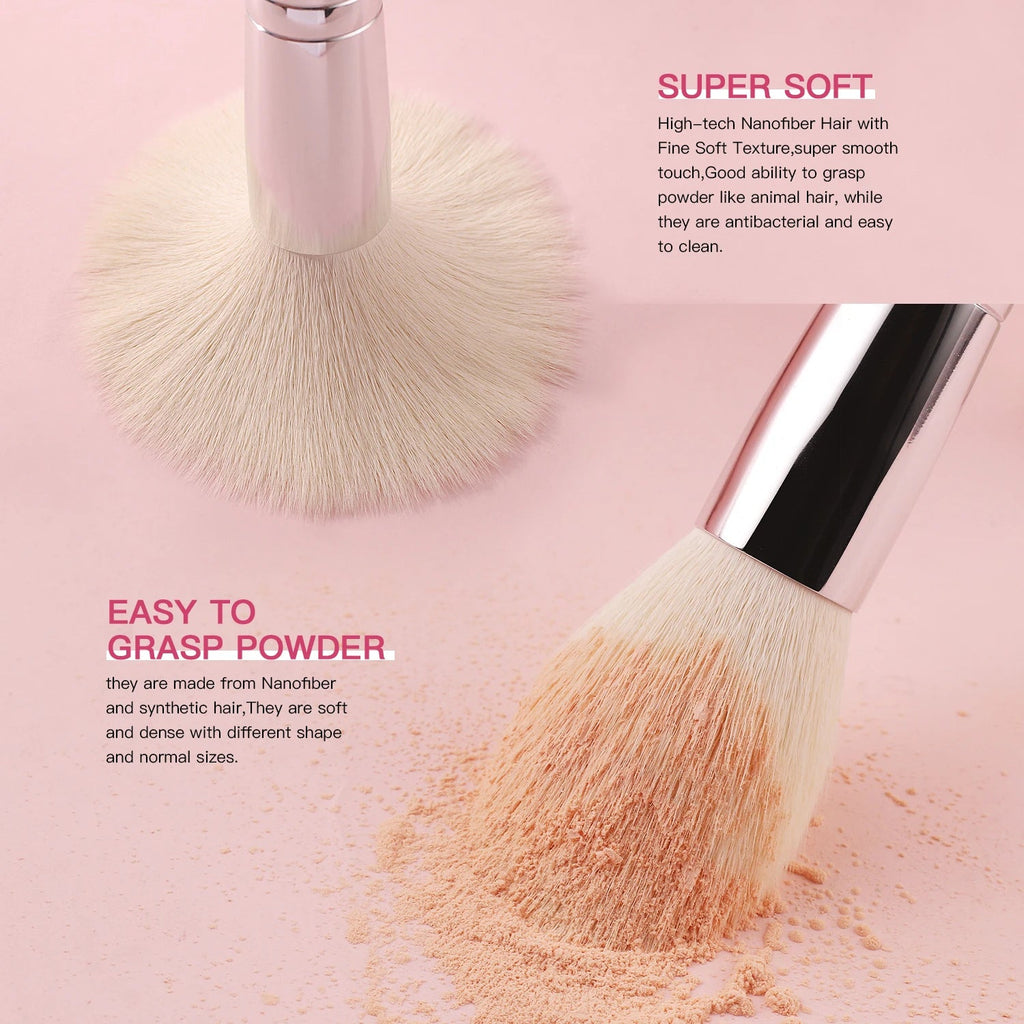 BEILI Black Makeup Brush Sets Professional Natural Goat Fiber Hair Brush Foundation Kakubi Contour Eyeshadow Beauty Tool brochas Nanasbeautyholic