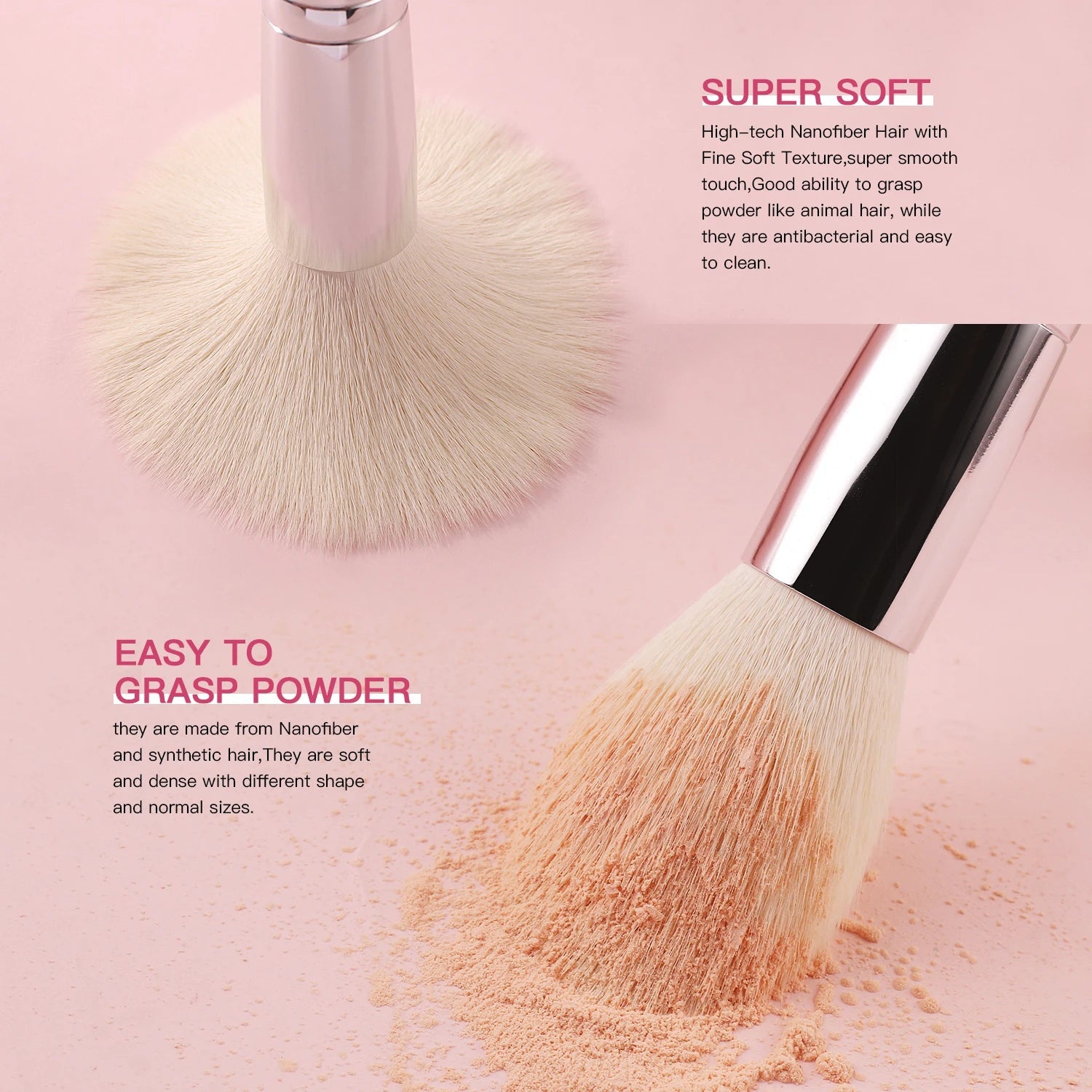 BEILI Black Makeup Brush Sets Professional Natural Goat Fiber Hair Brush Foundation Kakubi Contour Eyeshadow Beauty Tool brochas Nanasbeautyholic