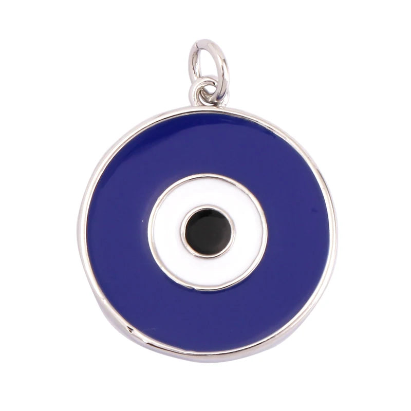 Evil Eye Charm Pendant – 18K Gold Plated CZ Cubic Zirconia | Necklace & Bracelet Jewelry Making