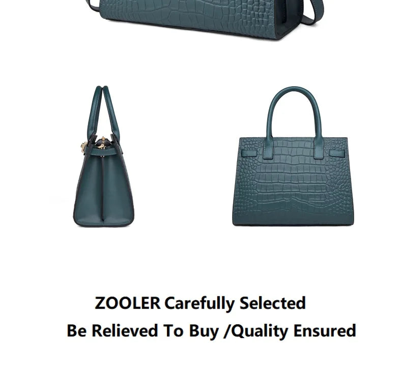 Hot ZOOLER Fashion Woman Bag Full Genuine Leather Shoulder Bags for Businesswomen Real Cow Handbags Purses Bolsa Feminina #wg383 Nanasbeautyholic