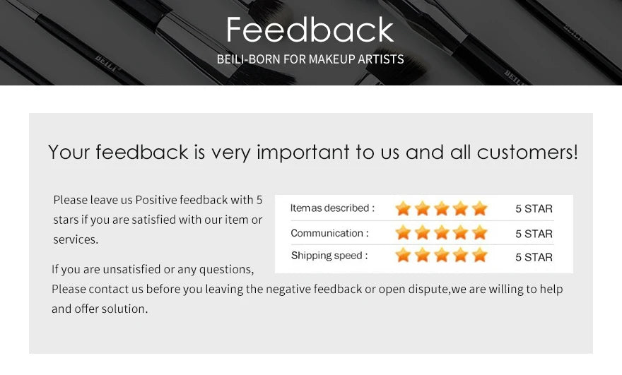 BEILI Black Makeup Brush Sets Professional Natural Goat Fiber Hair Brush Foundation Kakubi Contour Eyeshadow Beauty Tool brochas Nanasbeautyholic