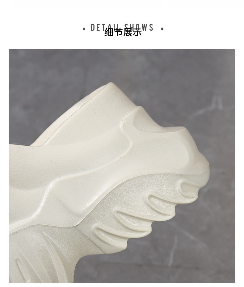 Thick Sole Wedge Slippers | Height-Boosting EVA Platform Slides | Korean Style | 3 Colors