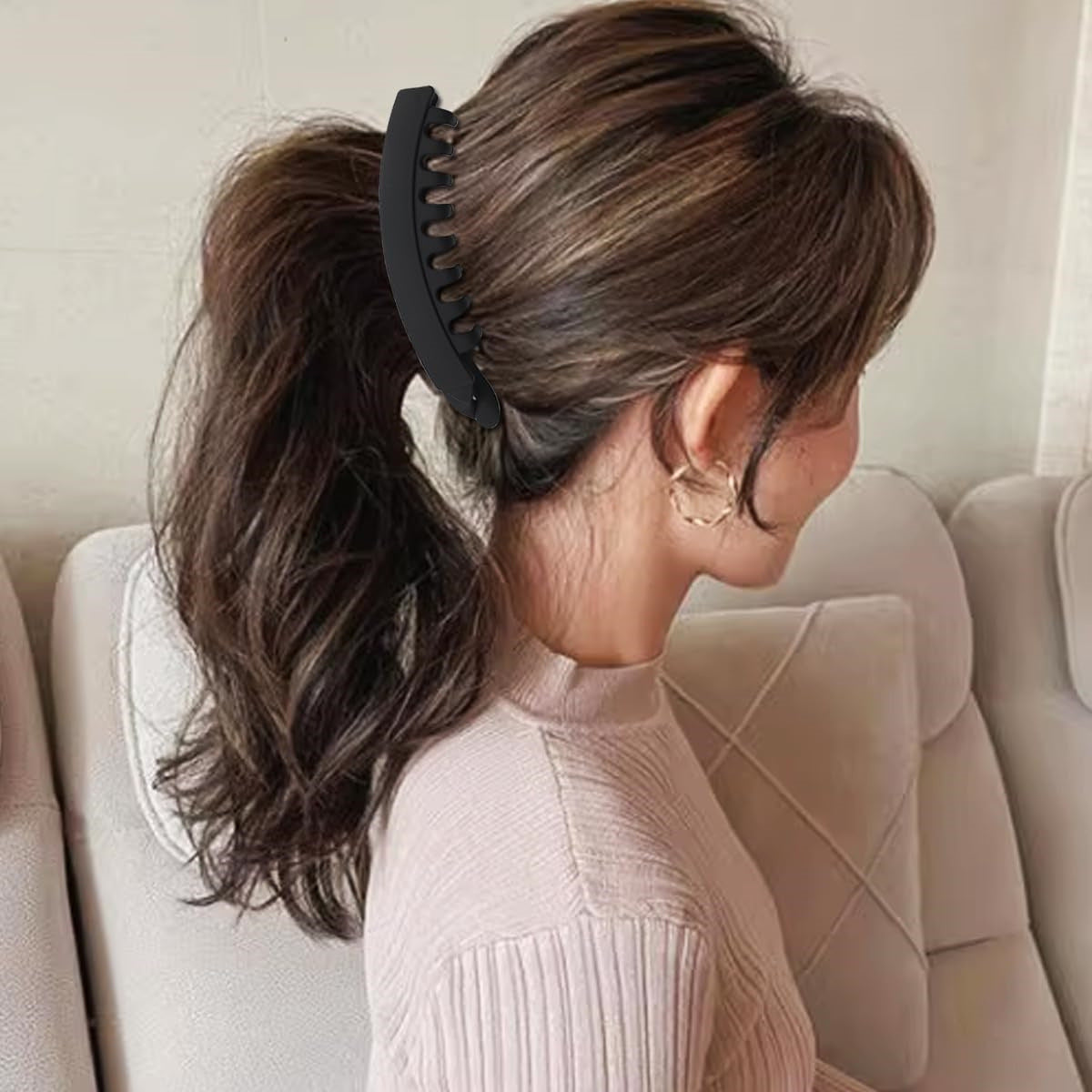 13cm Large Banana Clip – Elegant Claw Hair Clip for Thick Hair | 25 Colors