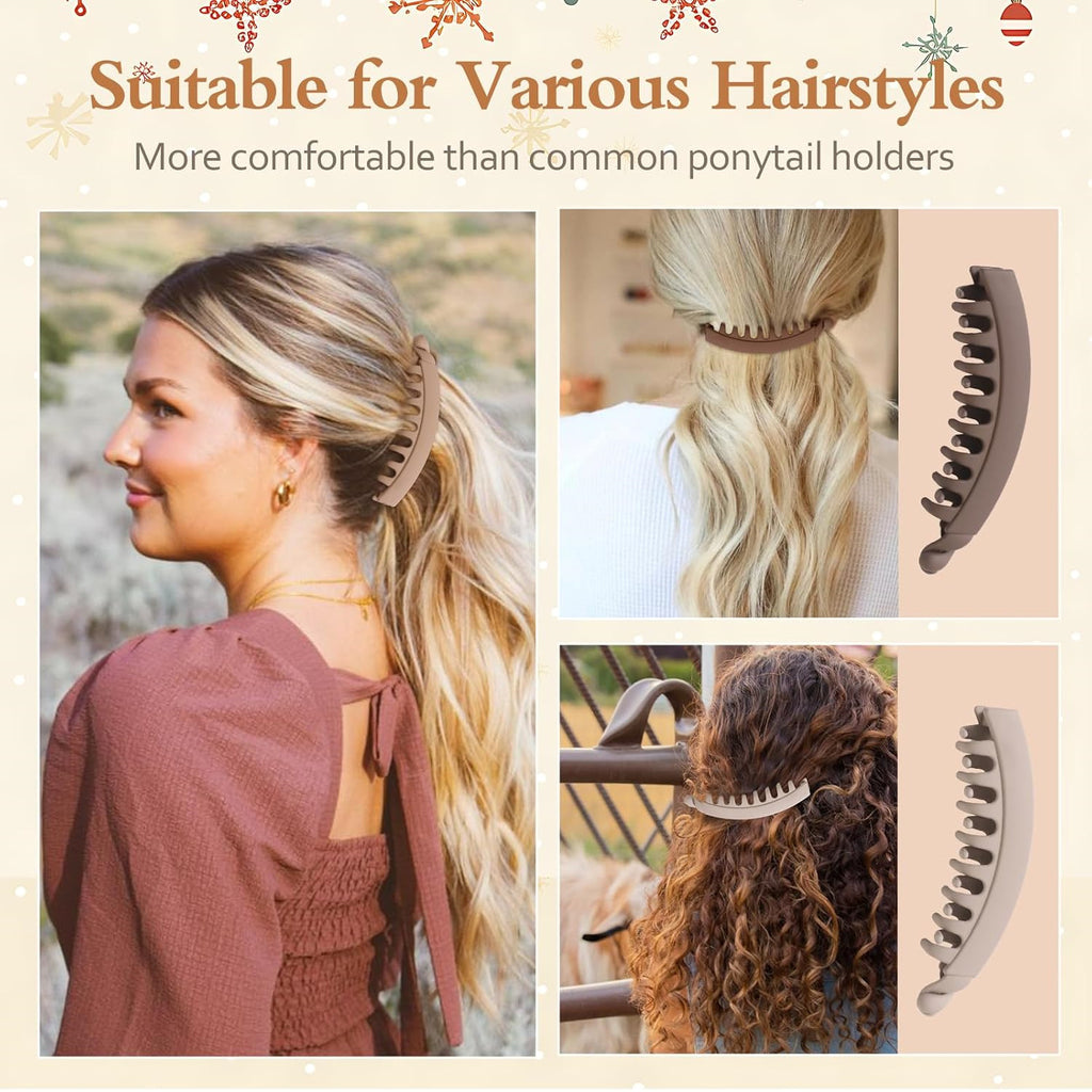 13cm Large Banana Clip – Elegant Claw Hair Clip for Thick Hair | 25 Colors