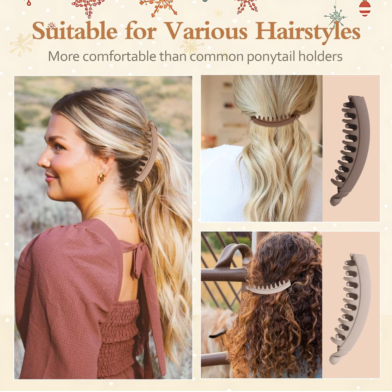13cm Large Banana Clip – Elegant Claw Hair Clip for Thick Hair | 25 Colors