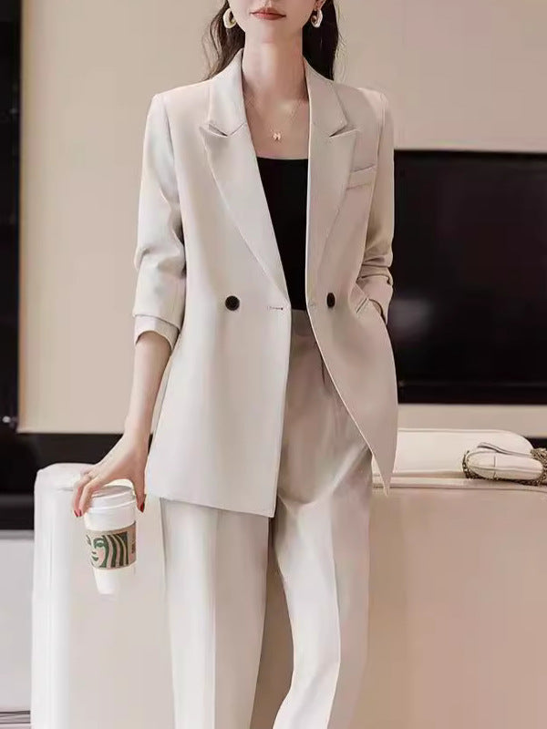 Women's Elegant 3-Piece Suit Set – Blazer, Top & Trousers | Business Casual