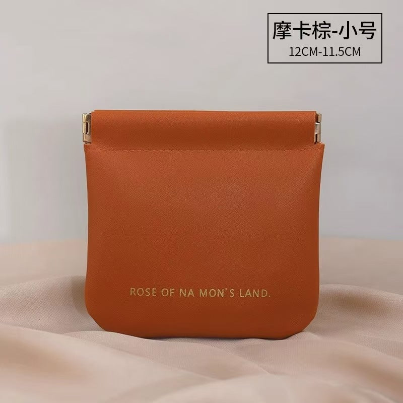 Mini PU Leather Pouch | Portable Zip Bag for Cables, Earphones & Cosmetics | 4 Colors