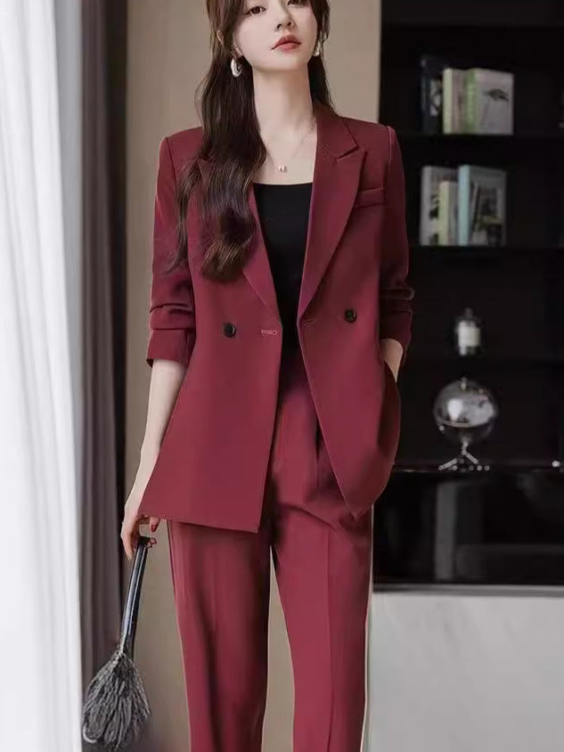 Women's Elegant 3-Piece Suit Set – Blazer, Top & Trousers | Business Casual