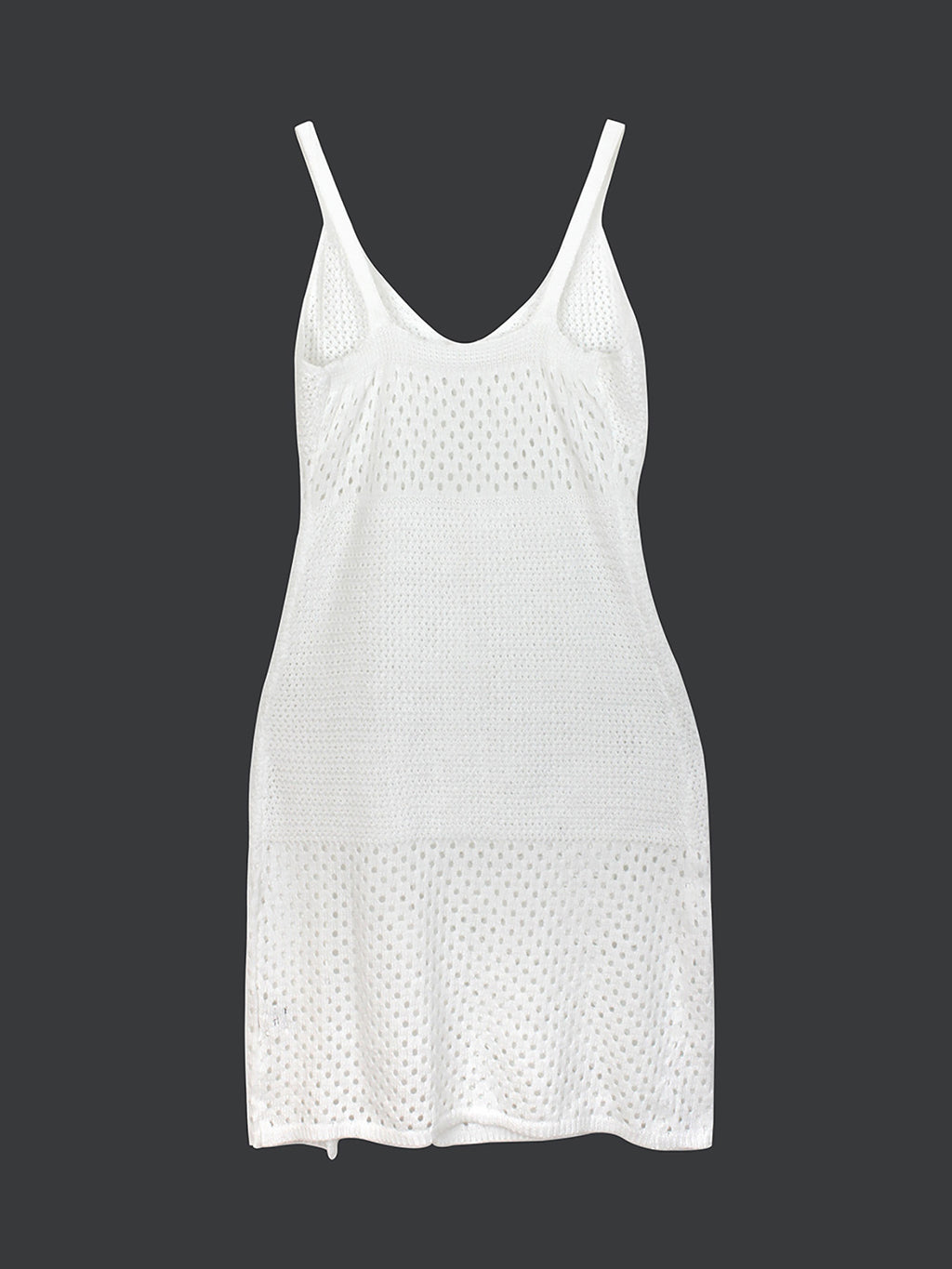 Women's Hollow-Out Knit Maxi Dress | V-Neck Sleeveless Slit Summer Dress