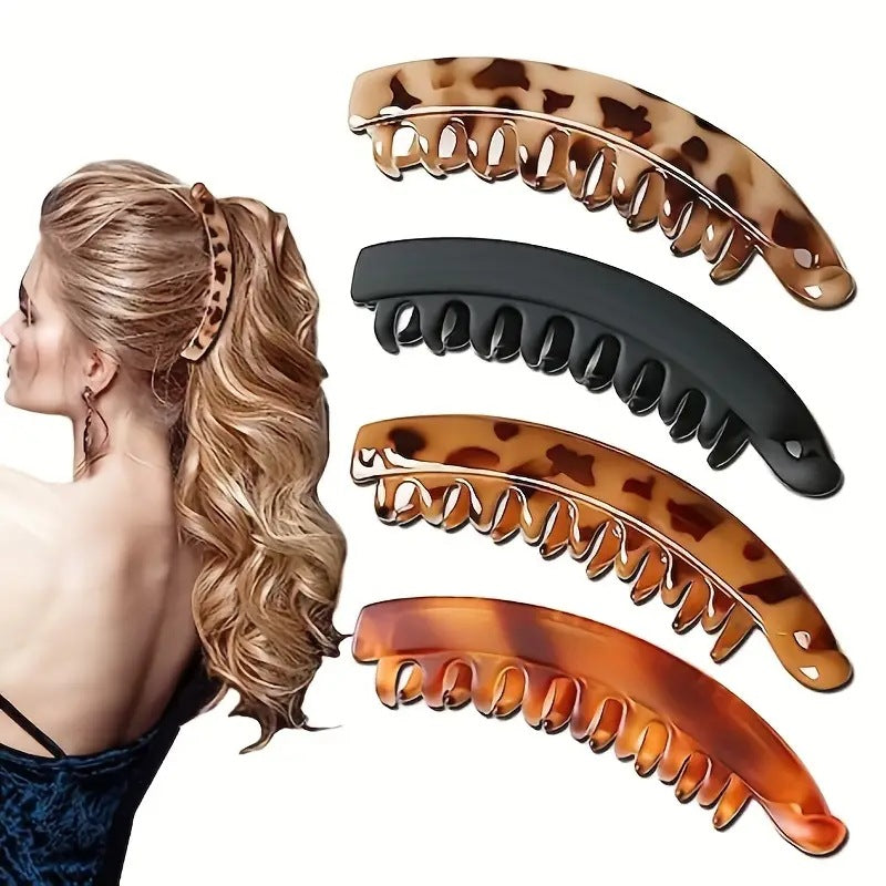 13cm Large Banana Clip – Elegant Claw Hair Clip for Thick Hair | 25 Colors
