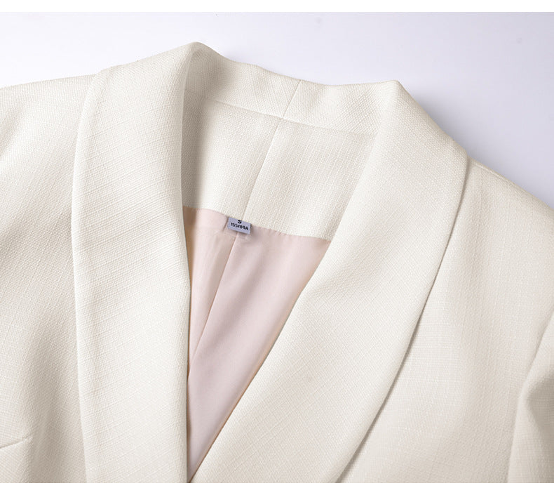 Women's Elegant Blazer Suit – Business Wear Jacket & Trousers Set | Black, Red & Apricot | 2024