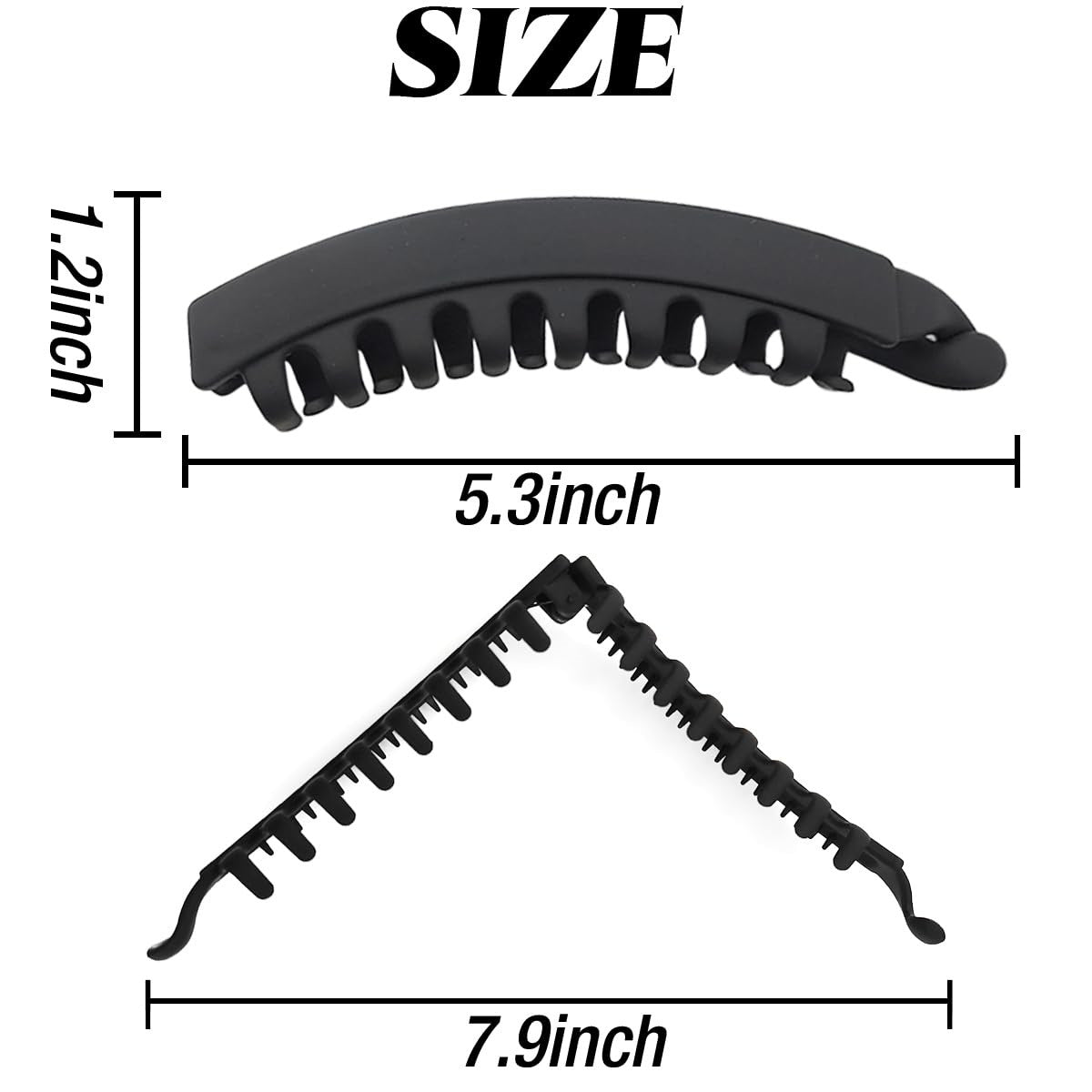 13cm Large Banana Clip – Elegant Claw Hair Clip for Thick Hair | 25 Colors
