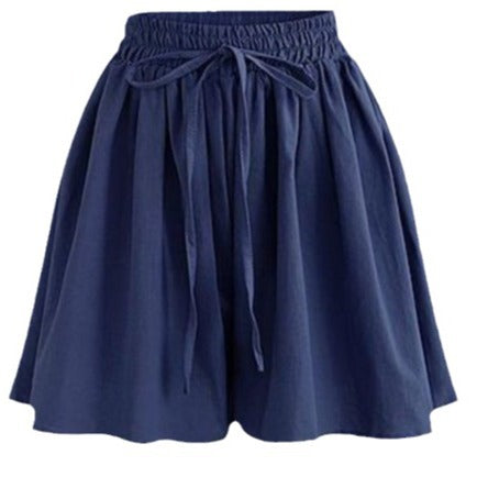 Women's Plus Size Wide-Leg Chiffon Shorts | High Waist Loose Casual Summer Pants