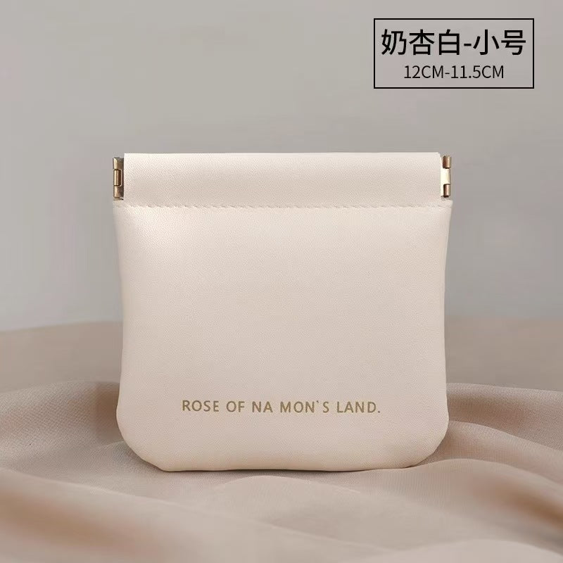 Mini PU Leather Pouch | Portable Zip Bag for Cables, Earphones & Cosmetics | 4 Colors