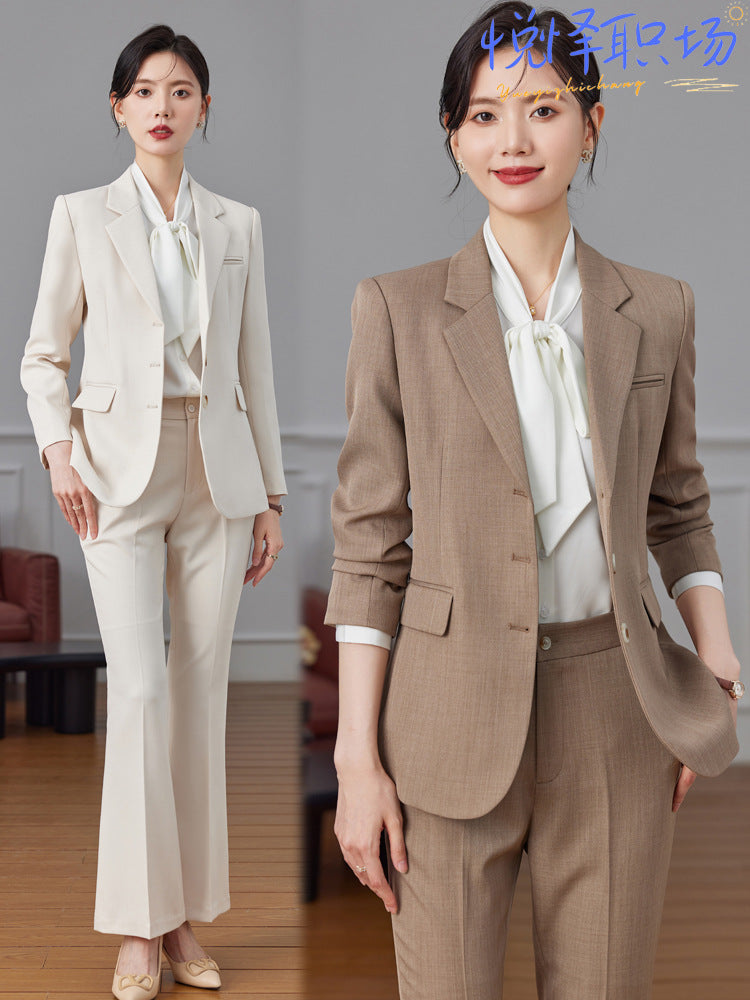 Women's Elegant Blazer Suit Set – Long Sleeve Business Casual | Autumn 2024 Collection