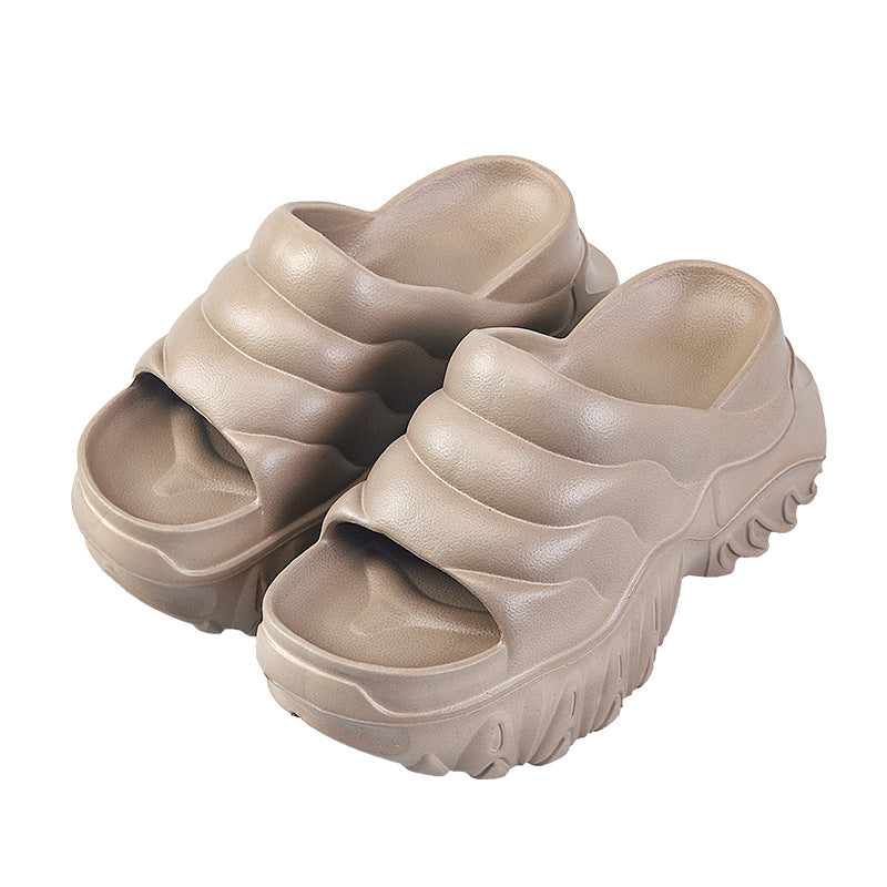 Thick Sole Wedge Slippers | Height-Boosting EVA Platform Slides | Korean Style | 3 Colors