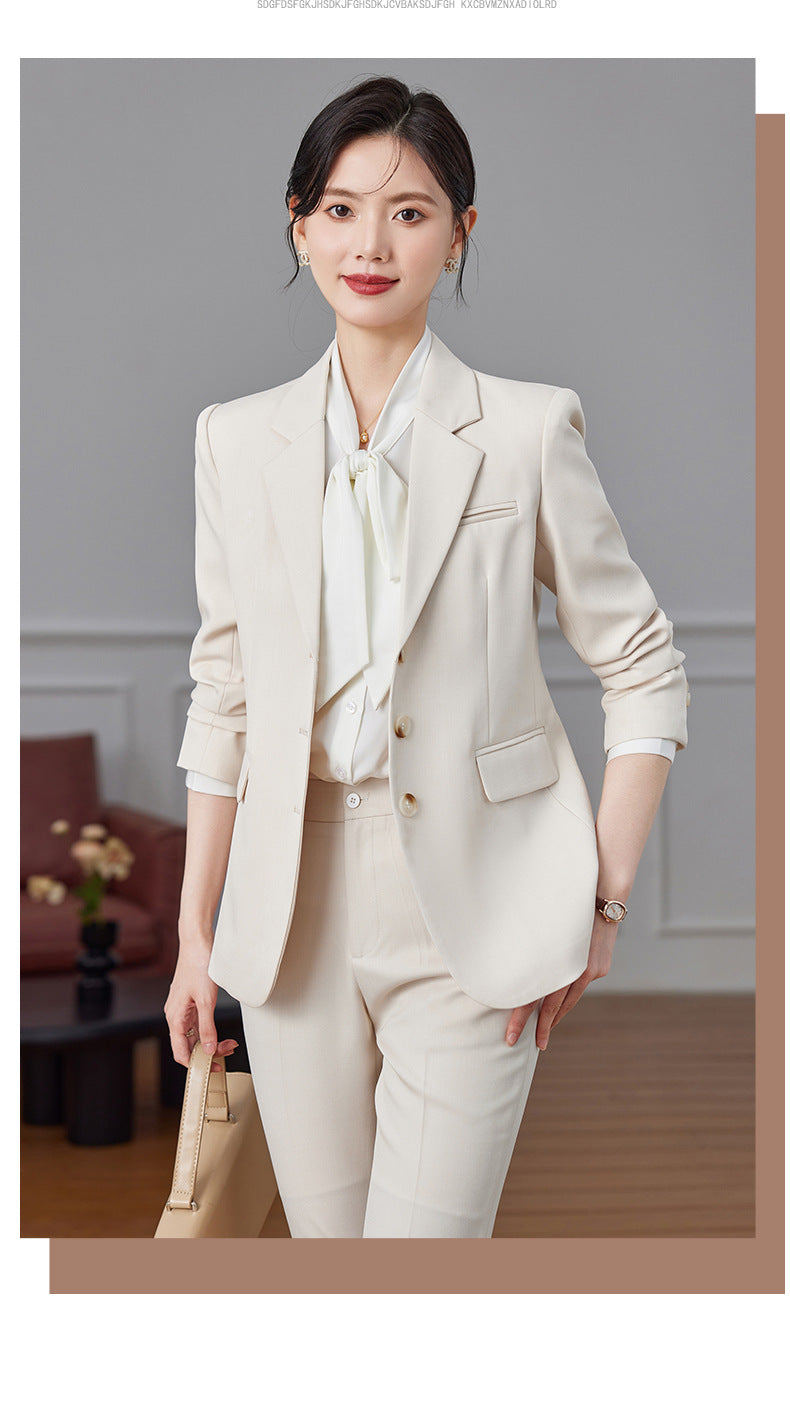 Women's Elegant Blazer Suit Set – Long Sleeve Business Casual | Autumn 2024 Collection
