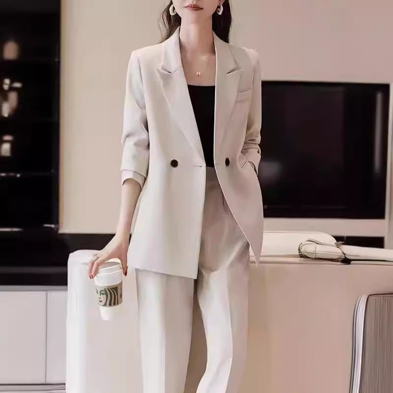 Women's Elegant 3-Piece Suit Set – Blazer, Top & Trousers | Business Casual