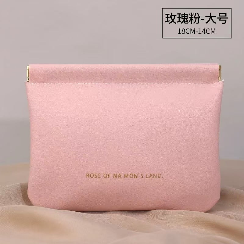 Mini PU Leather Pouch | Portable Zip Bag for Cables, Earphones & Cosmetics | 4 Colors