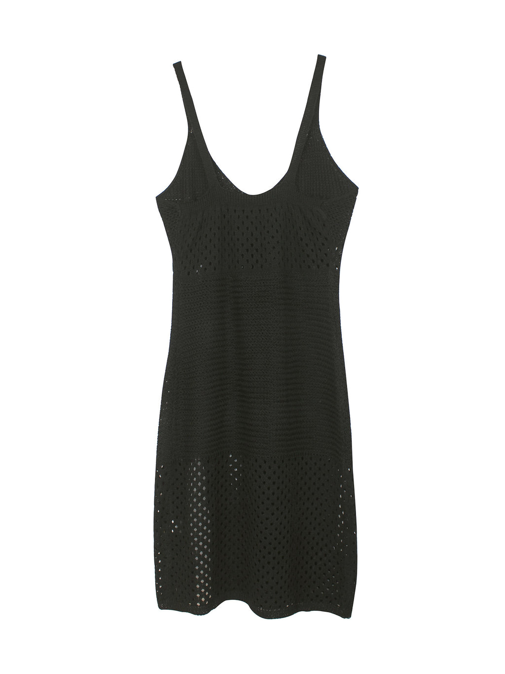 Women's Hollow-Out Knit Maxi Dress | V-Neck Sleeveless Slit Summer Dress