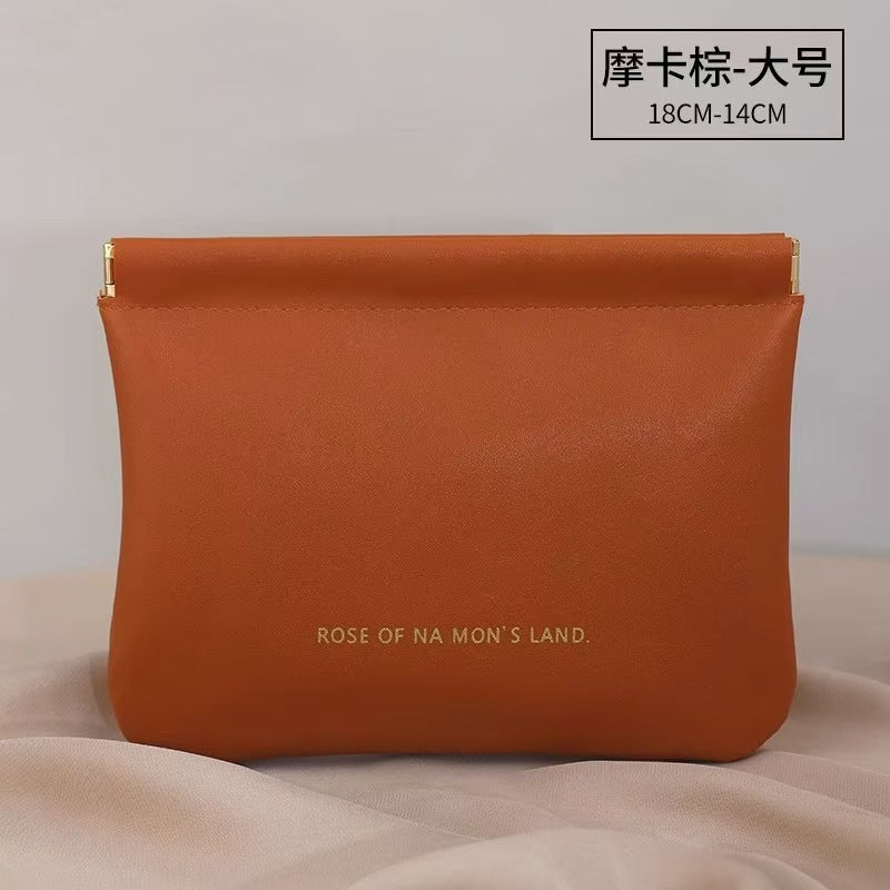 Mini PU Leather Pouch | Portable Zip Bag for Cables, Earphones & Cosmetics | 4 Colors