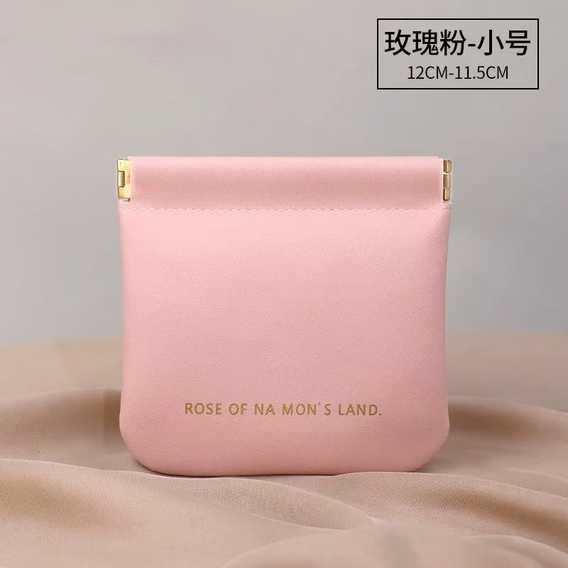 Mini PU Leather Pouch | Portable Zip Bag for Cables, Earphones & Cosmetics | 4 Colors