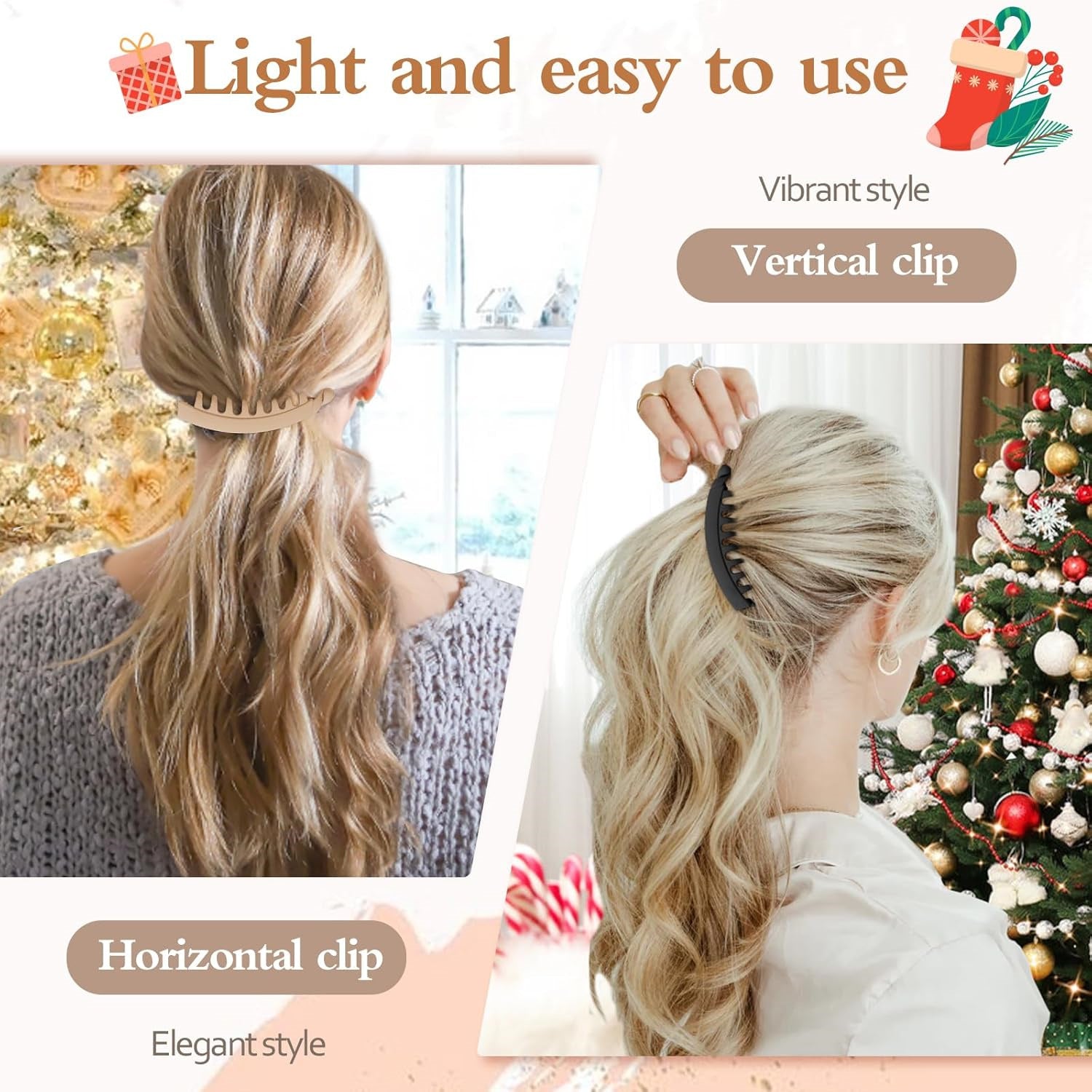 13cm Large Banana Clip – Elegant Claw Hair Clip for Thick Hair | 25 Colors