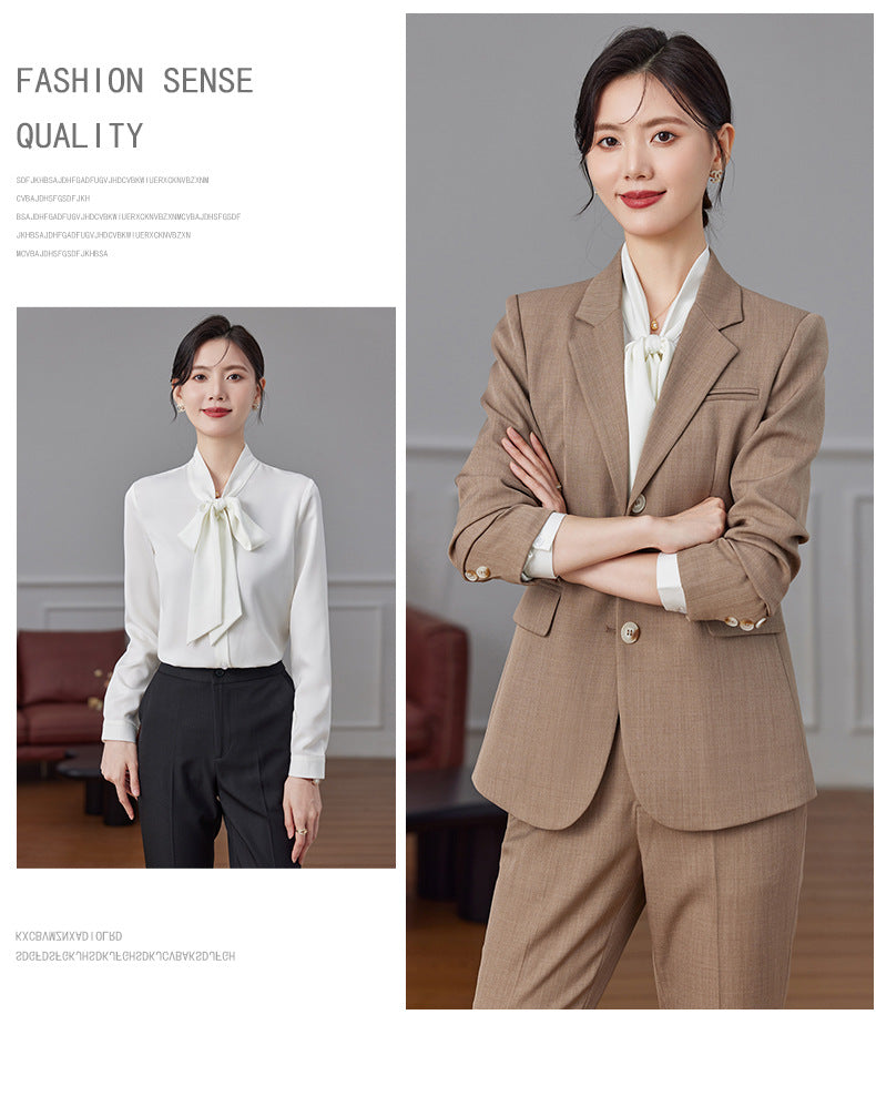 Women's Elegant Blazer Suit Set – Long Sleeve Business Casual | Autumn 2024 Collection