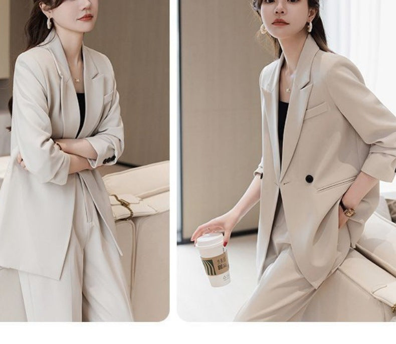 Women's Elegant 3-Piece Suit Set – Blazer, Top & Trousers | Business Casual