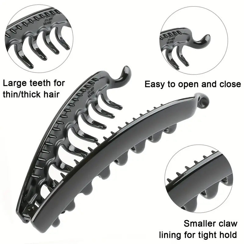 13cm Large Banana Clip – Elegant Claw Hair Clip for Thick Hair | 25 Colors