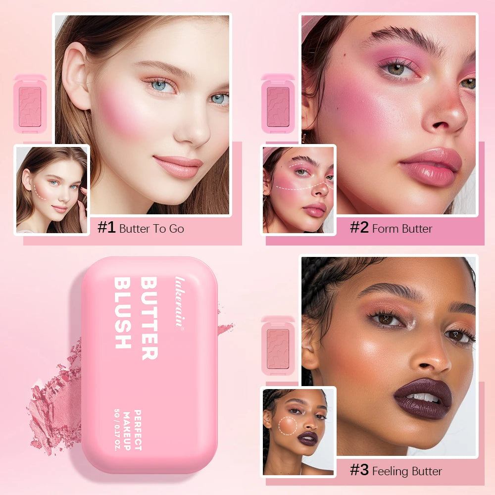 Professional Makeup Powder Blush 12HR Wear Vegan Formula Blusher Makeup Blush in Bar Cosmetics Palette Powder Pink Cream Face Nanasbeautyholic