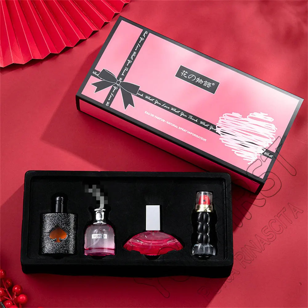 Private Brand Perfume Women Eau De Parfums Dames 105ml Perfumes De Mujer Originales Gift Box 4Pcs Set Natural Floral Scent Spray Nanasbeautyholic