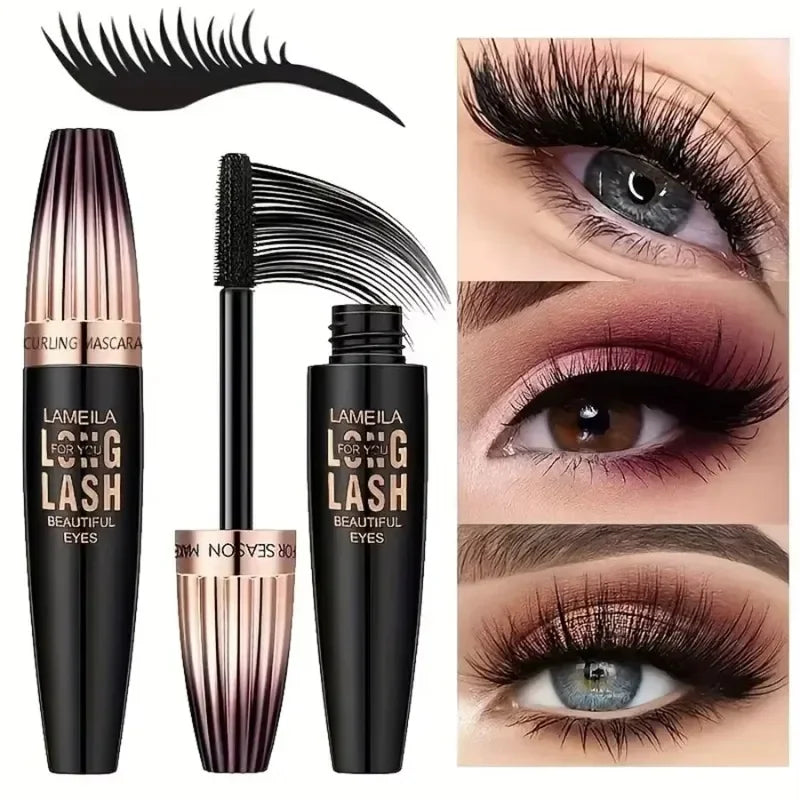 Waterproof 4D Mascara Thick Long Smudge-proof Plump Encrypted Long-lasting Curling Large Eye Makeup Makeup Tools Nanasbeautyholic