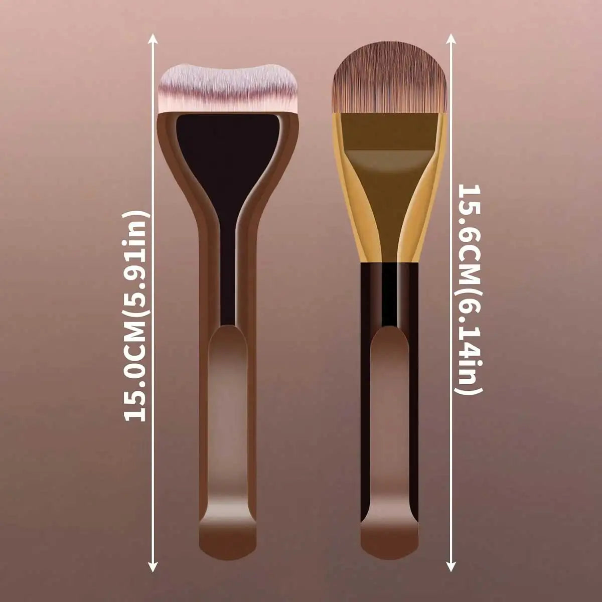 MAANGE 2pcs Foundation Makeup Brushes Set Ultra Thin Top Mask Brush For Liquid Cream Cosmetics Blending Beauty Tool Premium Gift Nanasbeautyholic