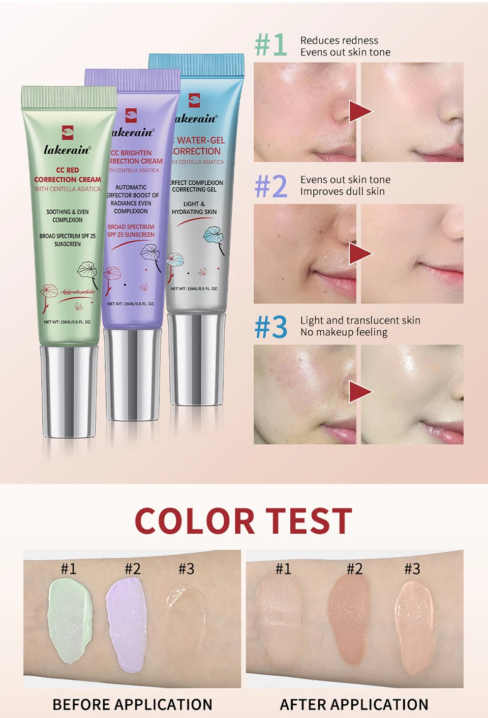 CC Water-Gel Cream Foundation – Hydrating, Color-Correcting Coverage with Centella Asiatica