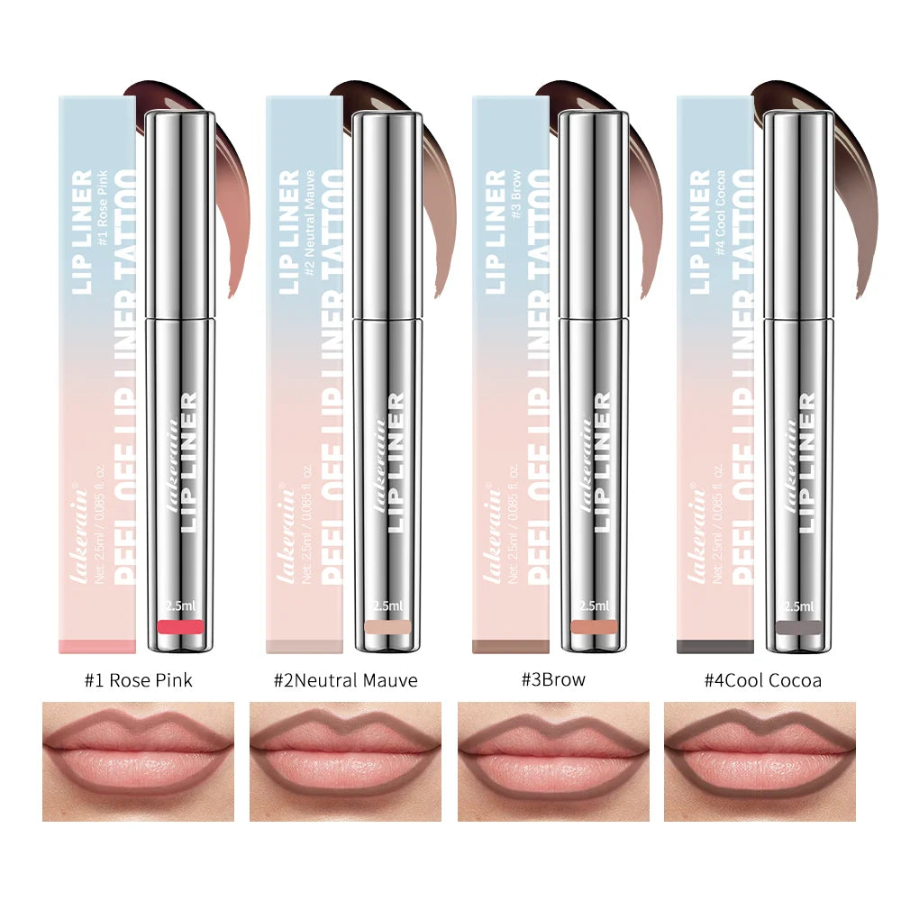 Peel-Off Lip Liner & Tint | Waterproof Long-Lasting Matte | 10 Shades
