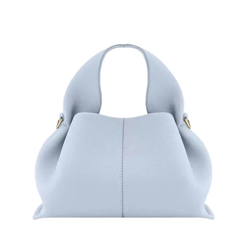 Genuine Leather Cloud Bag – Soft Dumpling Crossbody & Shoulder Tote