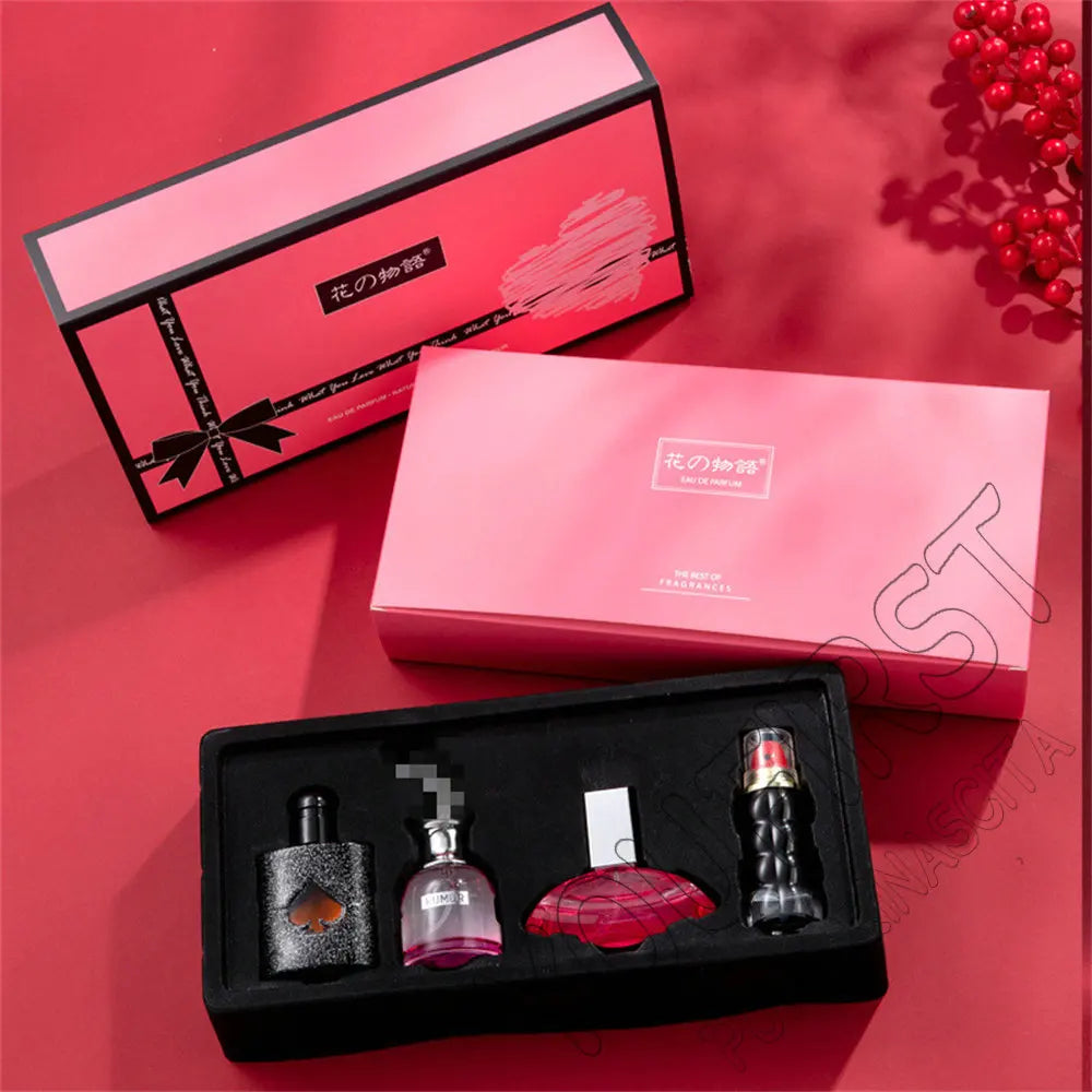 Private Brand Perfume Women Eau De Parfums Dames 105ml Perfumes De Mujer Originales Gift Box 4Pcs Set Natural Floral Scent Spray Nanasbeautyholic