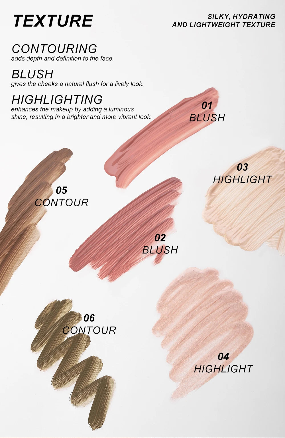 Young Vision 6-Shade Cushion Blush – Skin-Friendly Highlighter & Blush Stick