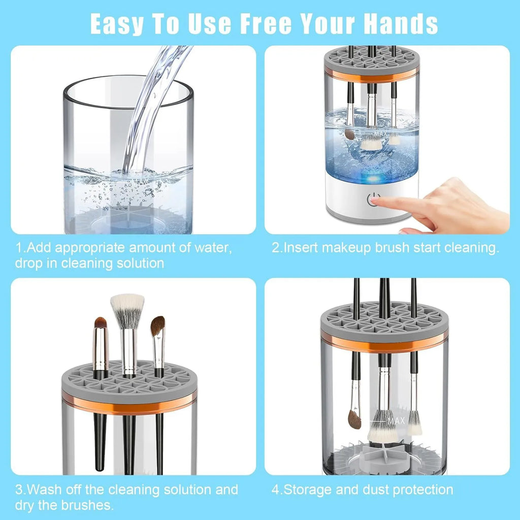 USB Electric Makeup Brush Cleaner Portable ,Quick Dry Tool