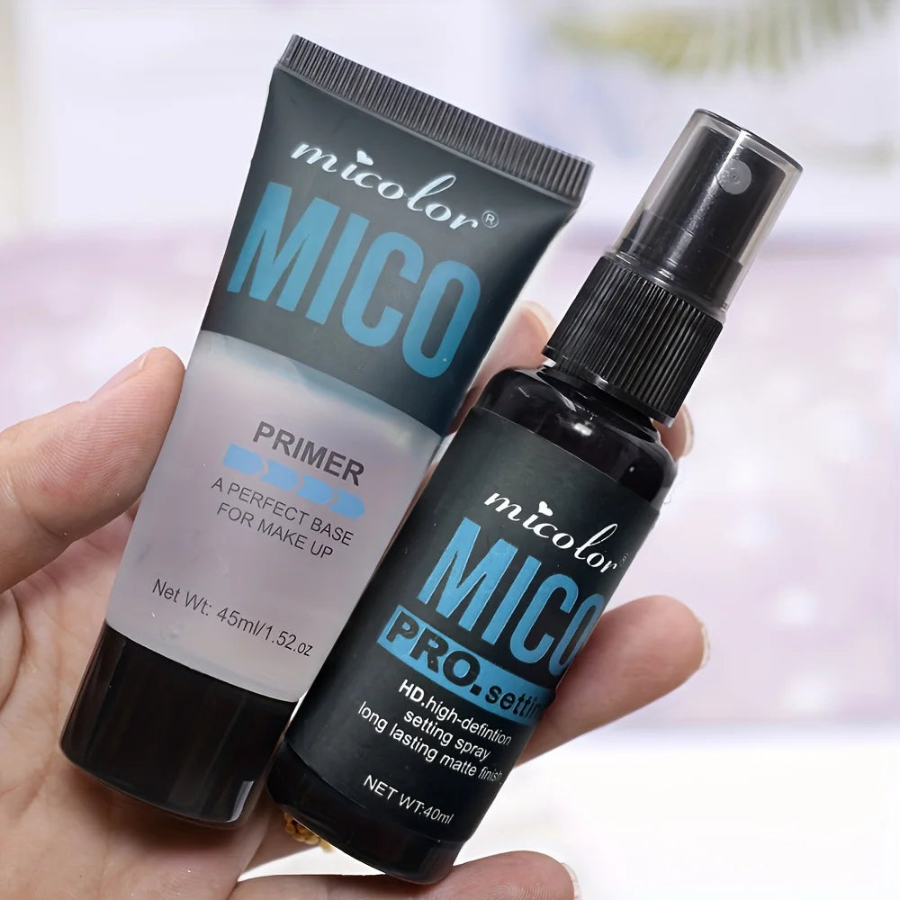 Makeup Primer & Setting Spray Set – Pore-Minimizing, Long-Lasting Base & Finishing Duo