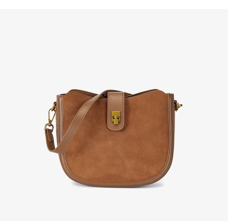 Genuine Cowhide Leather Shoulder Bag – Soft, Structured & Timeless