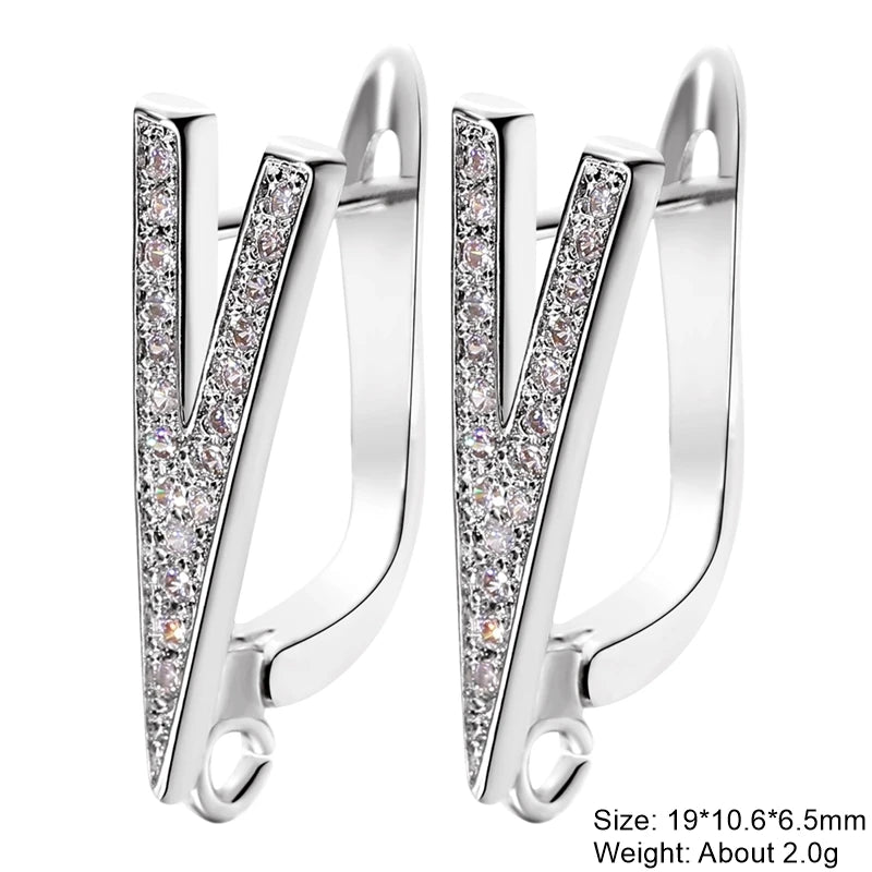 18K Gold Plated Zircon Earring Hooks for DIY Jewelry Making – Leverback Ear Wire Findings
