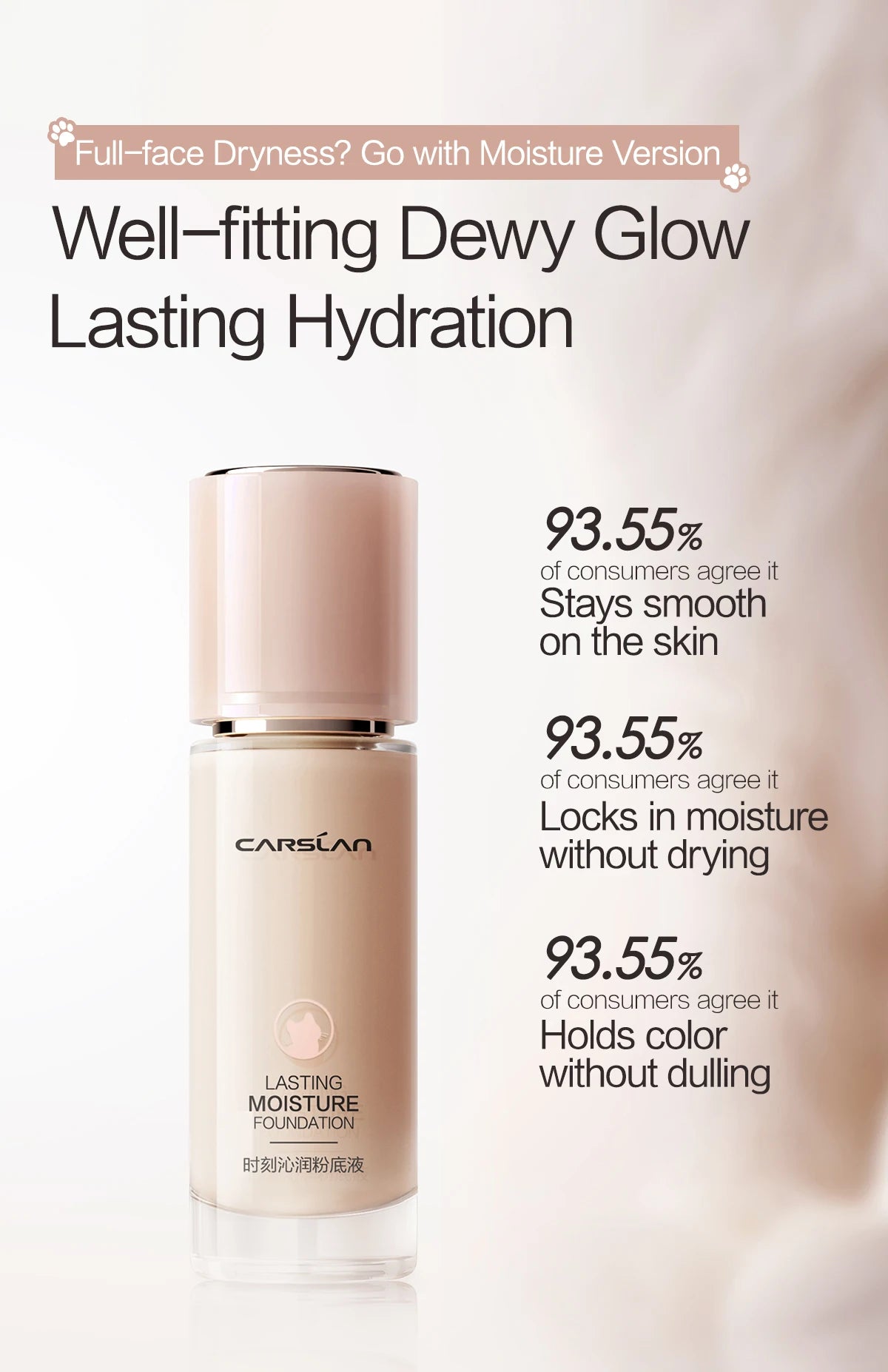 CARSLAN Long-lasting Moisture Matte Liquid Face Foundation