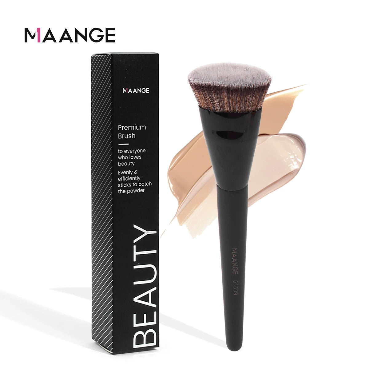 MAANGE Single Flat Round Tube Flat Head Foundation Brush