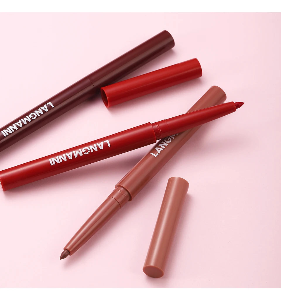 Integrated waterproof lipliner+lipstick lipstick lipstick set,no smudge,no fade,no cup,durable,easy to create a perfect makeup! Nanasbeautyholic
