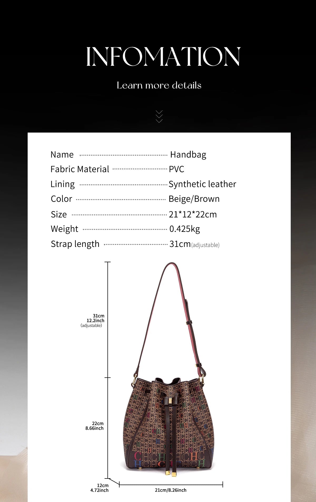 Luxury Classic Women's Handbag Bucket Bag Fashion PVC Printed Shoulder Luxury Brand Women Designer Wallet Classic Nanasbeautyholic