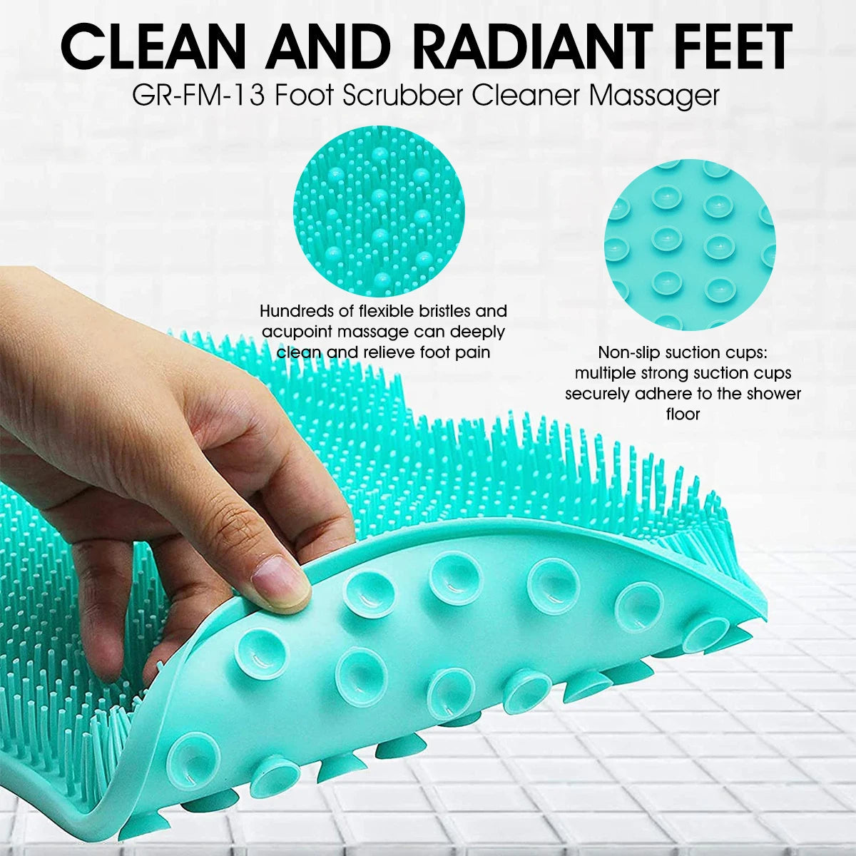 Exfoliating & Dead Skin Scrubby Towel, Travel Portable Body Bath Strips, Silicone Material ,Long Handle Back Cleanse Scrubber Nanasbeautyholic