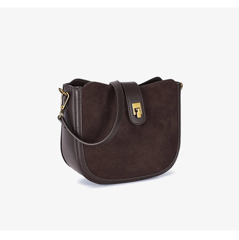 Genuine Cowhide Leather Shoulder Bag – Soft, Structured & Timeless