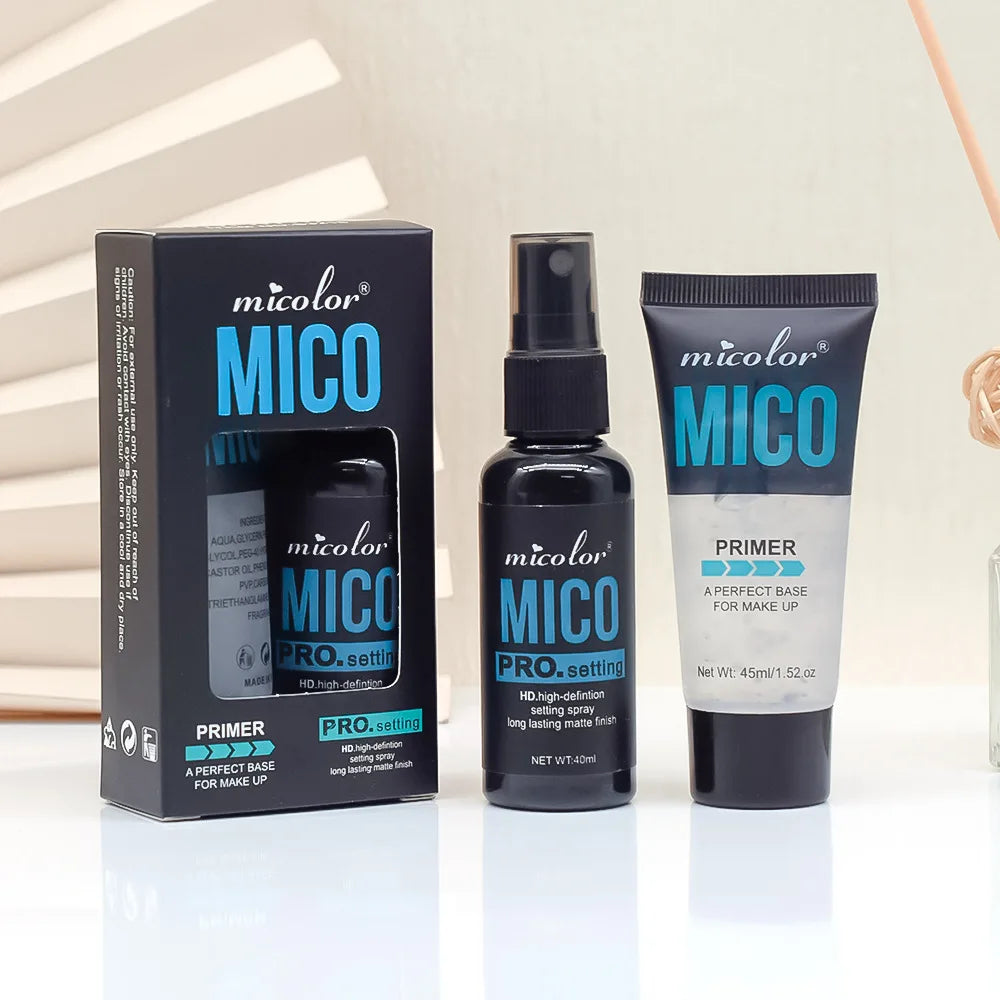 Makeup Primer & Setting Spray Set – Pore-Minimizing, Long-Lasting Base & Finishing Duo
